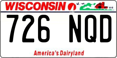 WI license plate 726NQD