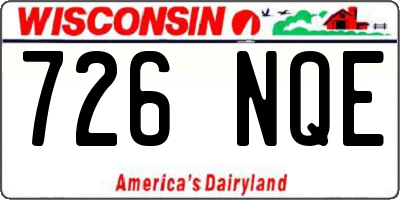 WI license plate 726NQE