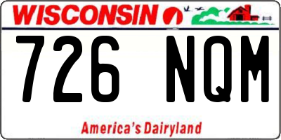 WI license plate 726NQM