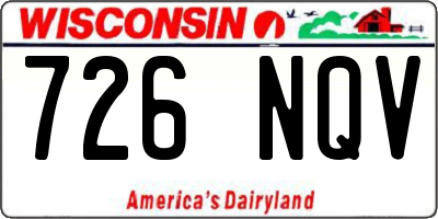 WI license plate 726NQV