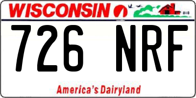 WI license plate 726NRF