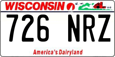 WI license plate 726NRZ
