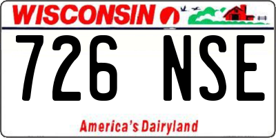 WI license plate 726NSE