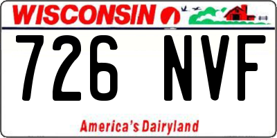 WI license plate 726NVF