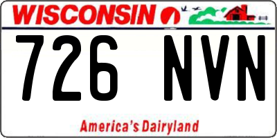 WI license plate 726NVN