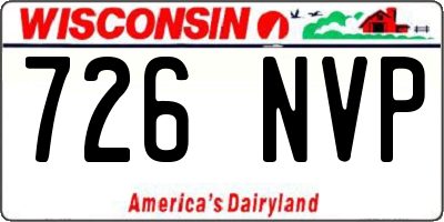 WI license plate 726NVP