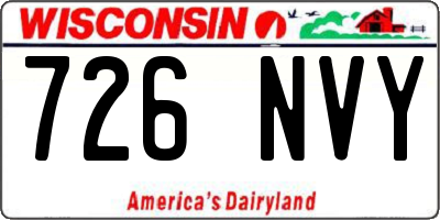 WI license plate 726NVY