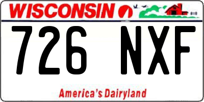 WI license plate 726NXF