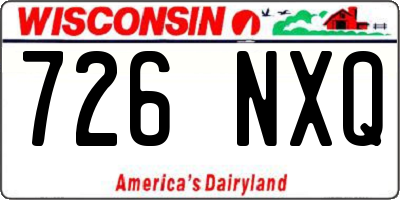 WI license plate 726NXQ