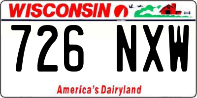 WI license plate 726NXW