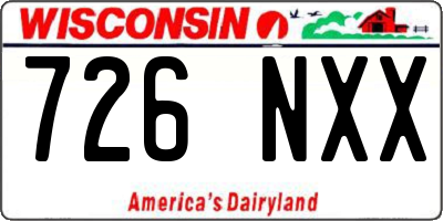 WI license plate 726NXX
