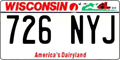 WI license plate 726NYJ