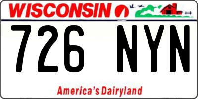 WI license plate 726NYN