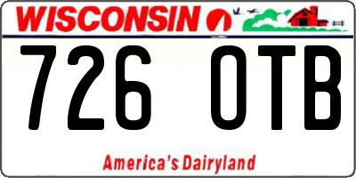 WI license plate 726OTB