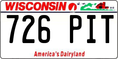 WI license plate 726PIT