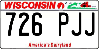 WI license plate 726PJJ