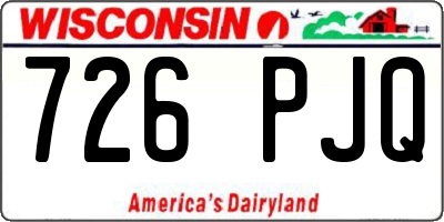 WI license plate 726PJQ