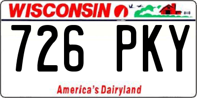 WI license plate 726PKY