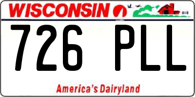 WI license plate 726PLL