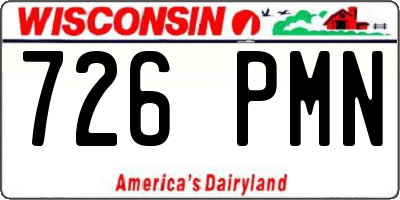 WI license plate 726PMN