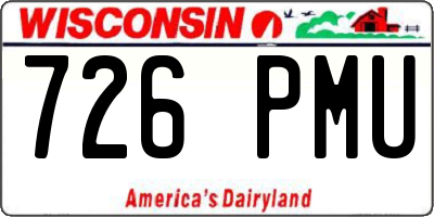 WI license plate 726PMU
