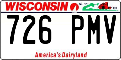 WI license plate 726PMV
