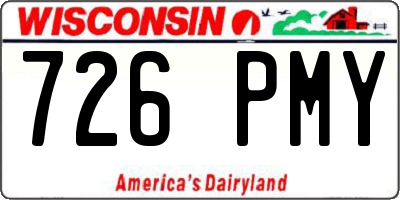 WI license plate 726PMY