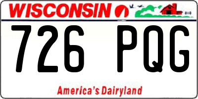WI license plate 726PQG