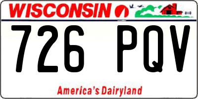 WI license plate 726PQV