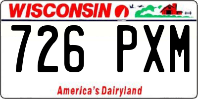 WI license plate 726PXM
