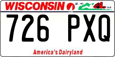 WI license plate 726PXQ