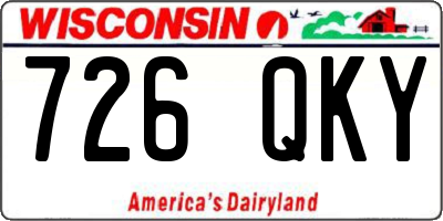 WI license plate 726QKY