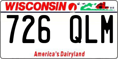 WI license plate 726QLM