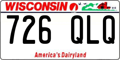 WI license plate 726QLQ