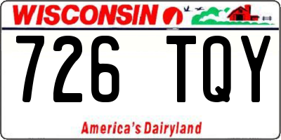 WI license plate 726TQY
