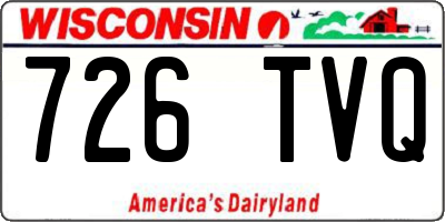 WI license plate 726TVQ