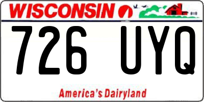 WI license plate 726UYQ