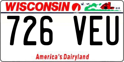 WI license plate 726VEU