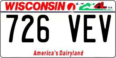 WI license plate 726VEV