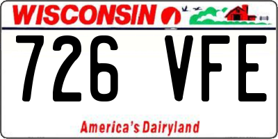 WI license plate 726VFE