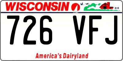 WI license plate 726VFJ