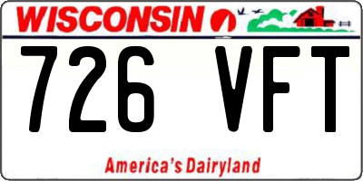 WI license plate 726VFT