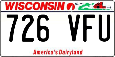 WI license plate 726VFU