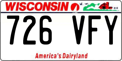 WI license plate 726VFY