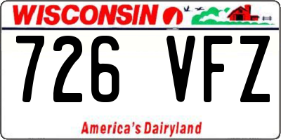 WI license plate 726VFZ