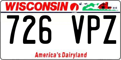 WI license plate 726VPZ