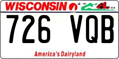 WI license plate 726VQB