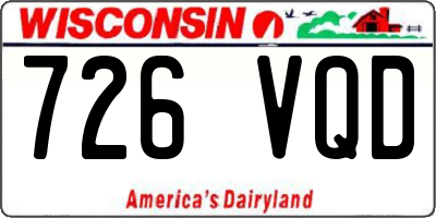 WI license plate 726VQD