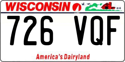 WI license plate 726VQF