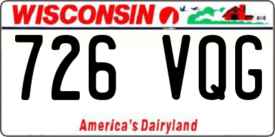 WI license plate 726VQG